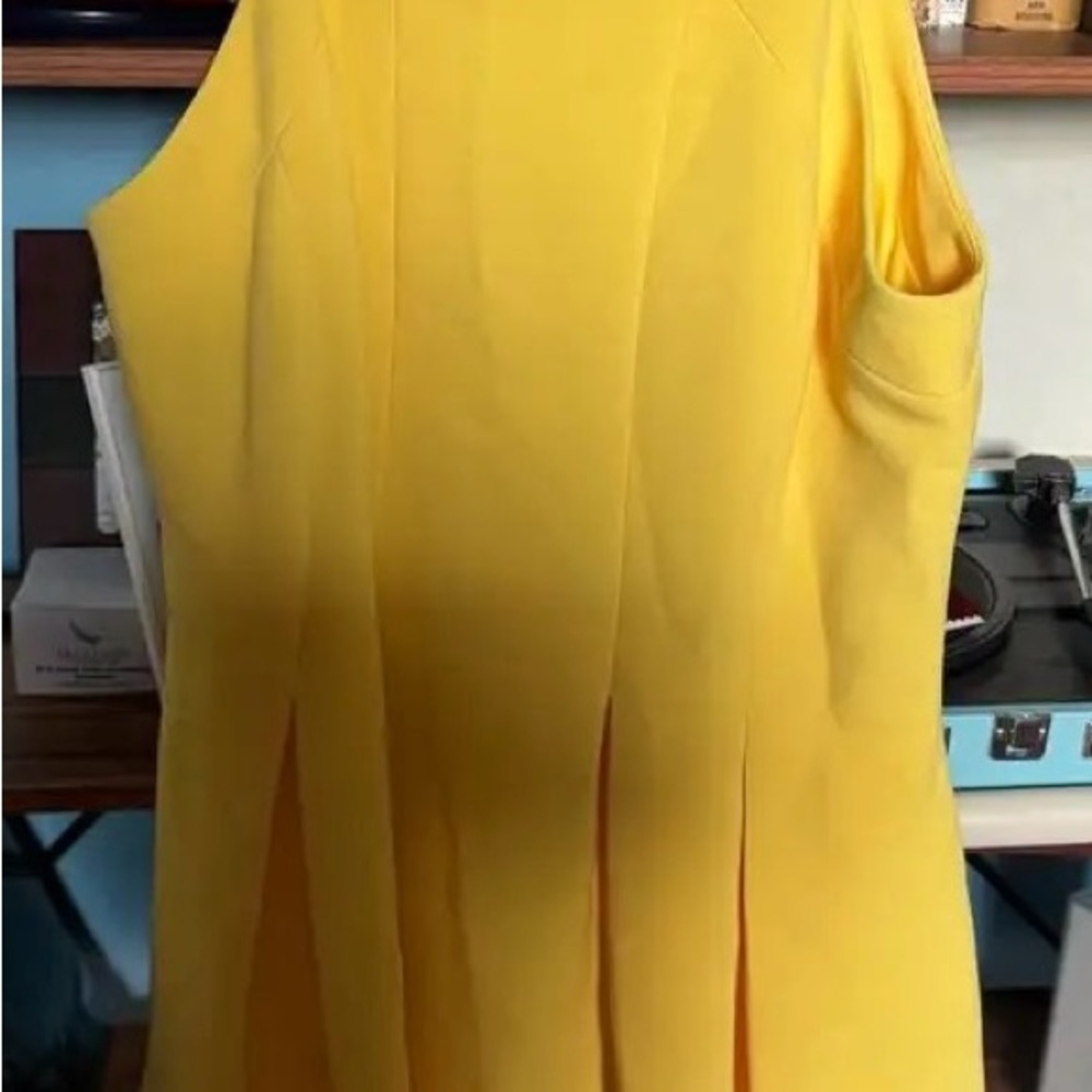 Elegant Yellow Sleeveless Dress
